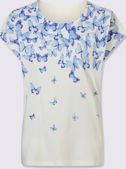 T-shirt à manches courtes imprimé papillon