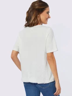 T-shirt à manches courtes imprimé transfert couleur argenté