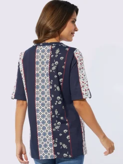 T-shirt à manches courtes joli aspect patchwork