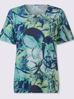 T-shirt à manches courtes ravissant tissu imprimé