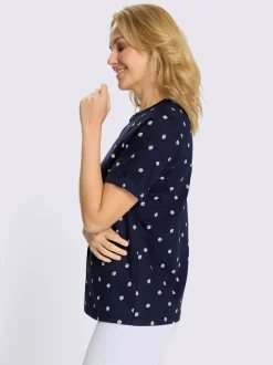 T-shirt à manches courtes revers aux manches