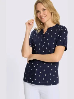 T-shirt à manches courtes revers aux manches