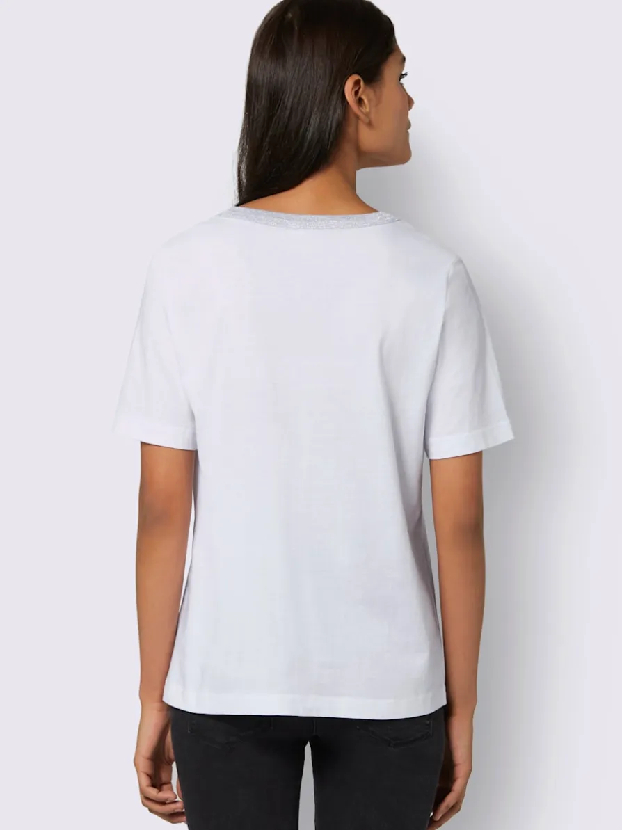 T-shirt à manches courtes ruban brillant