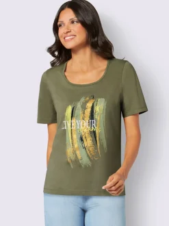 T-shirt à manches courtes superbe imprimé brillant