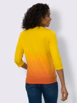 T-shirt à manches 3/4 dégradé de couleur
