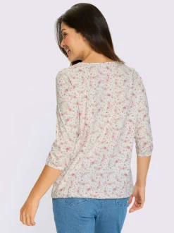 T-shirt à manches 3/4 imprimé floral