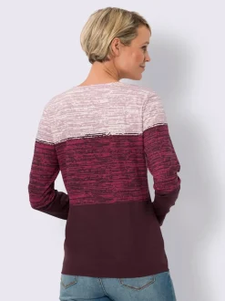 T-shirt à manches longues avec patte de boutonnage décorative