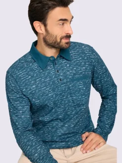 T-shirt à manches longues bordure unie sur la poche poitrine
