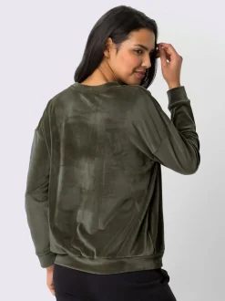 T-shirt à manches longues chandail en velours ras