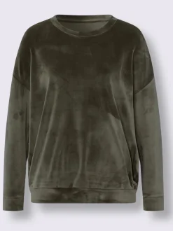 T-shirt à manches longues chandail en velours ras