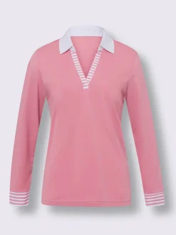 T-shirt à manches longues mélange de coloris unis et rayés