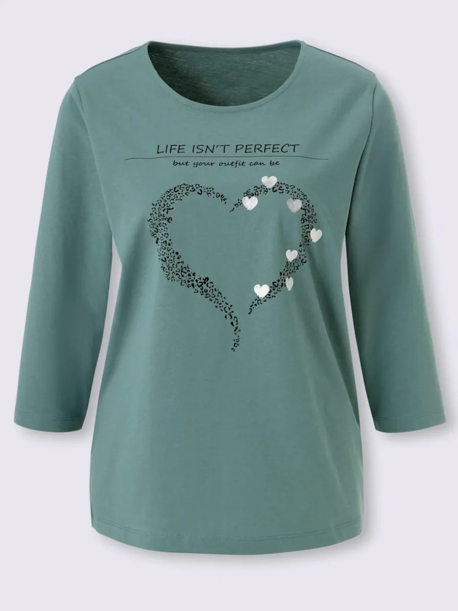 T-shirt à manches 3/4 pur coton