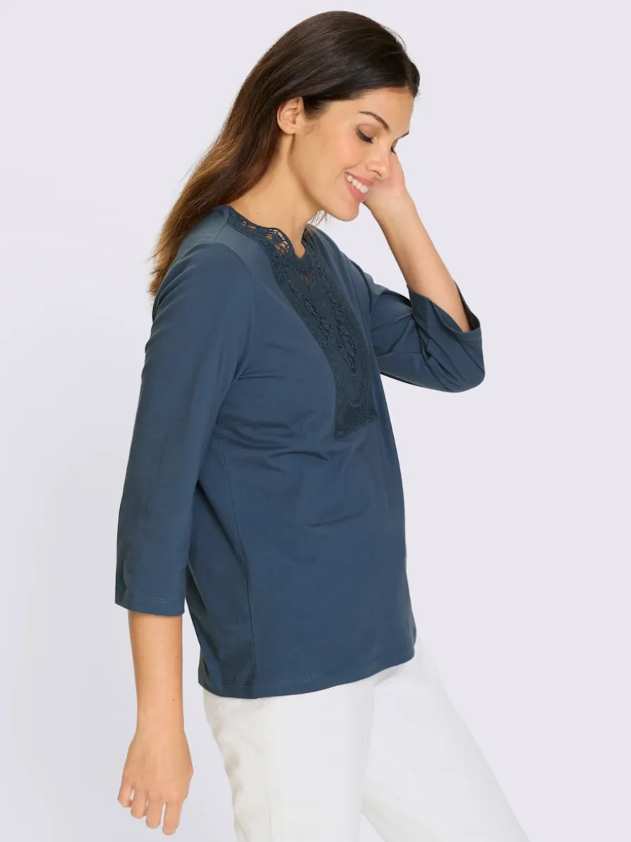 T-shirt à manches 3/4 pur coton