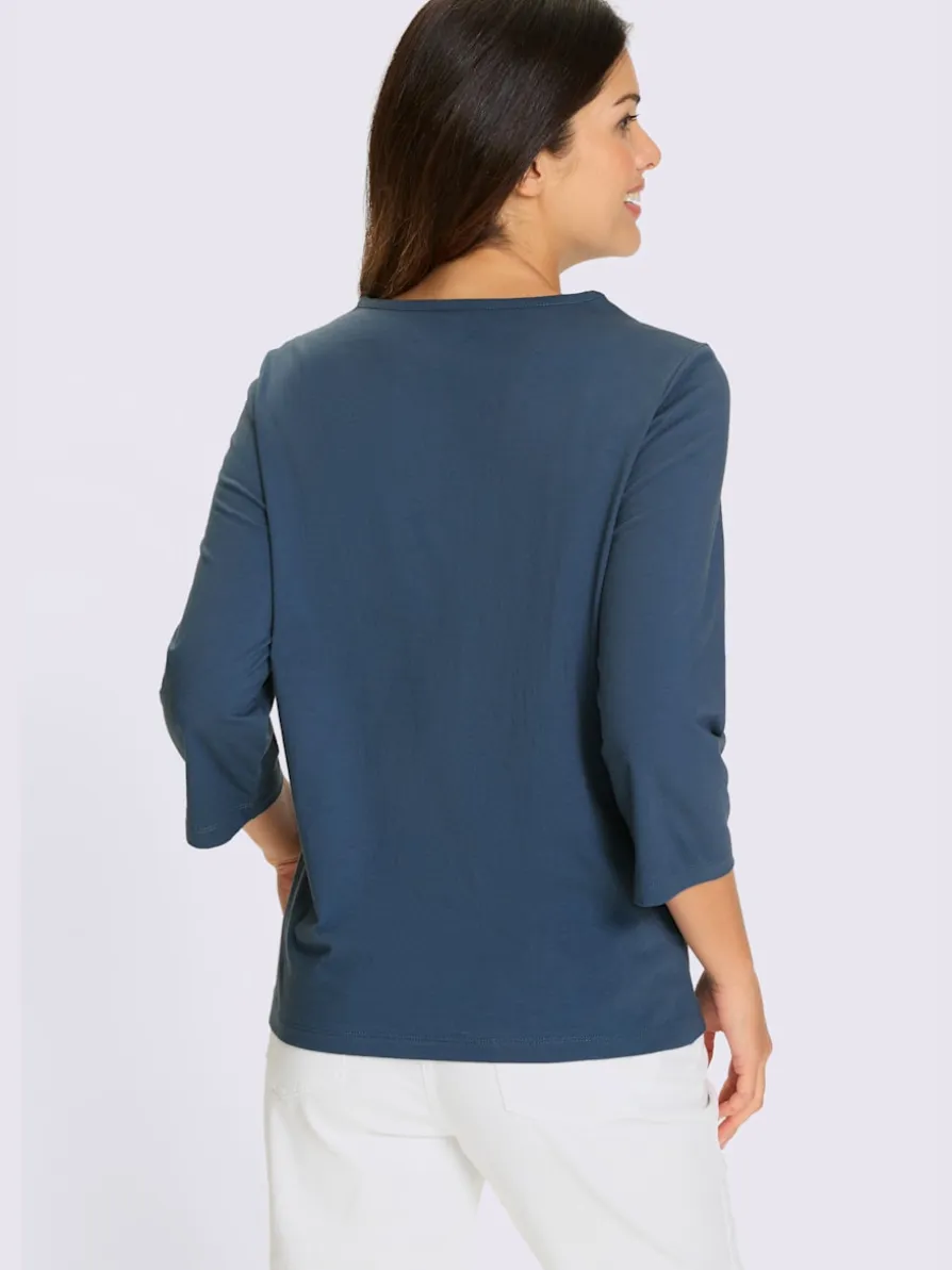 T-shirt à manches 3/4 pur coton