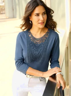 T-shirt à manches 3/4 pur coton