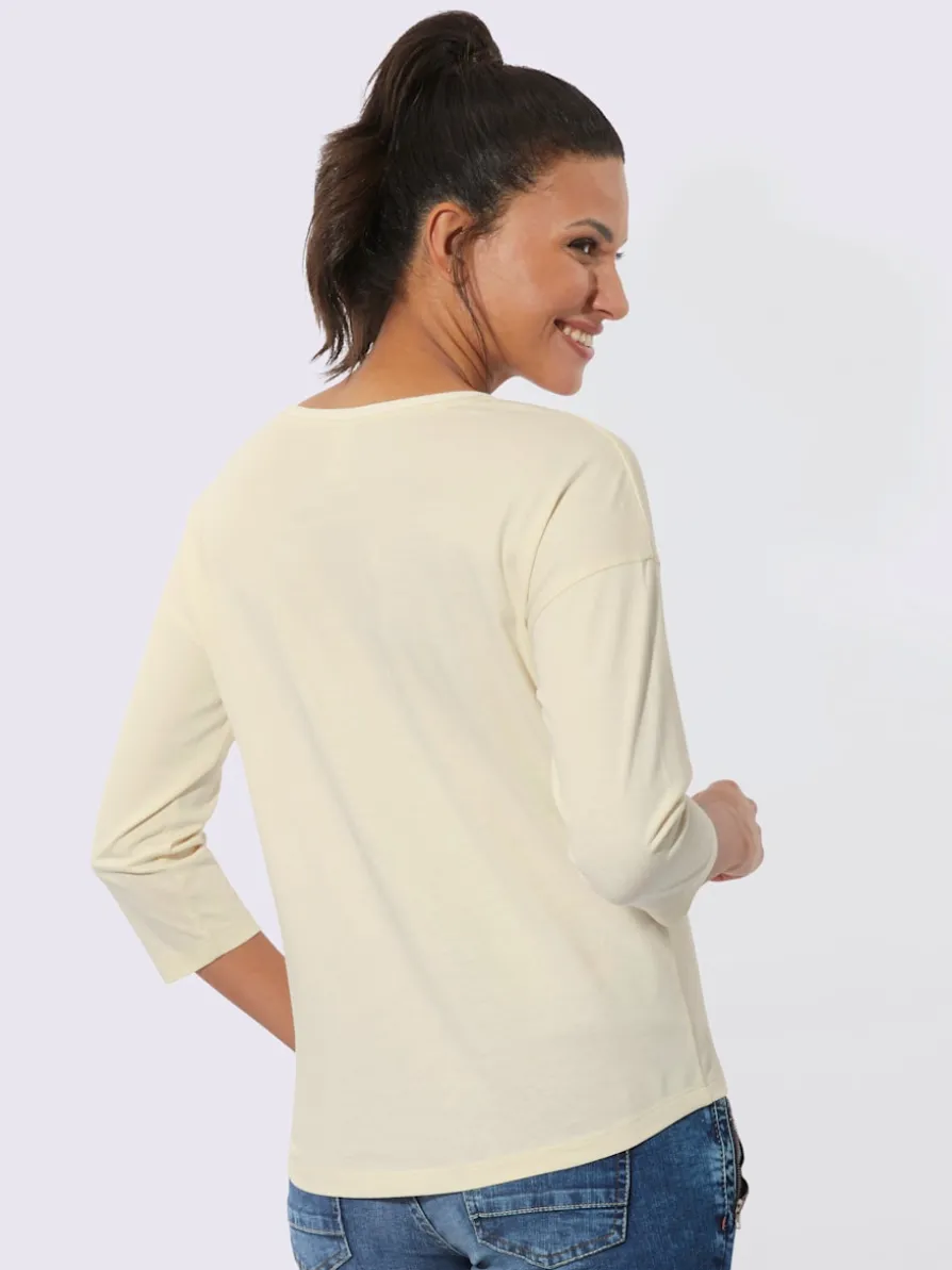 T-shirt à manches 3/4 pur coton
