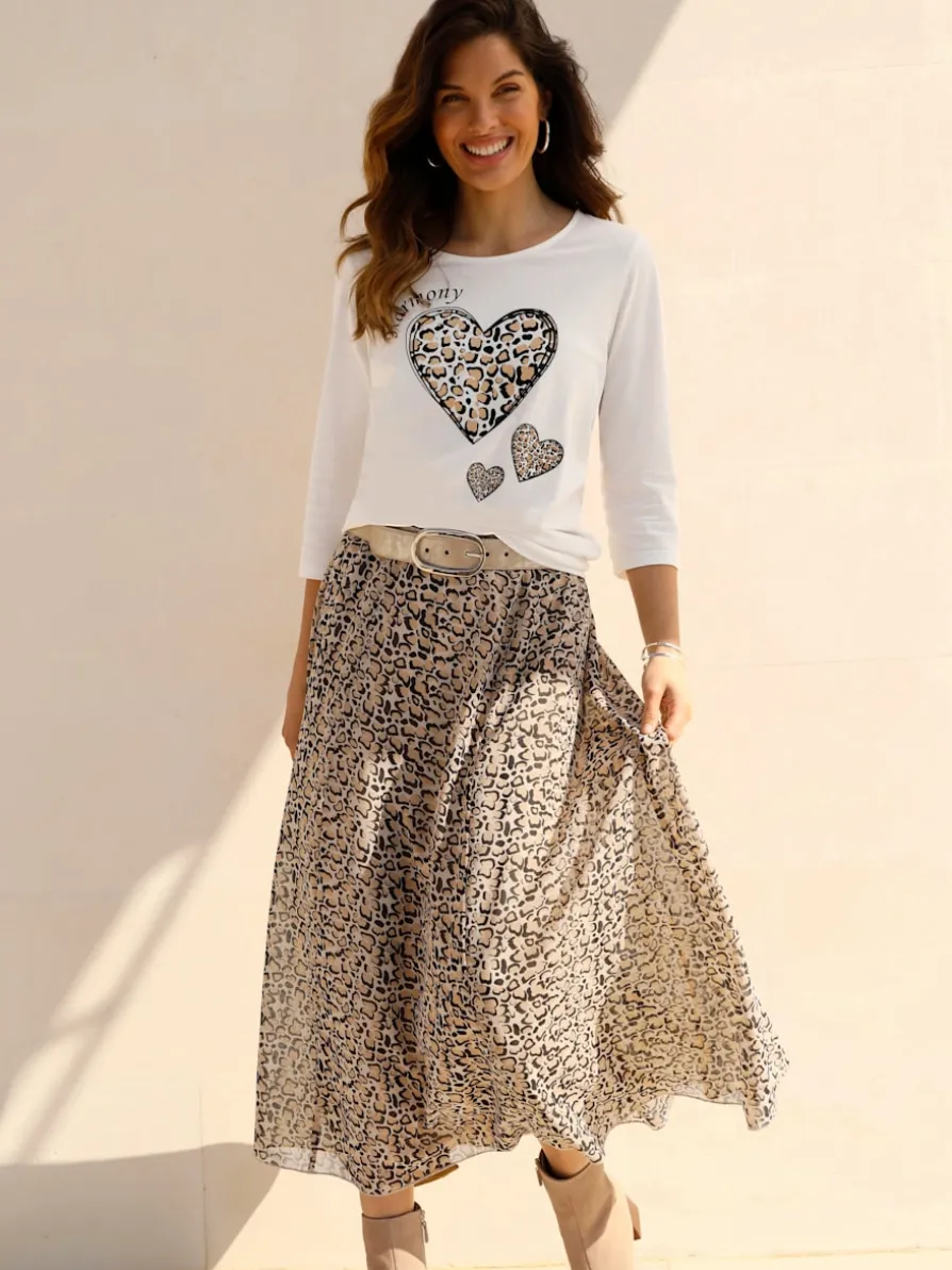 T-shirt à manches 3/4 pur coton