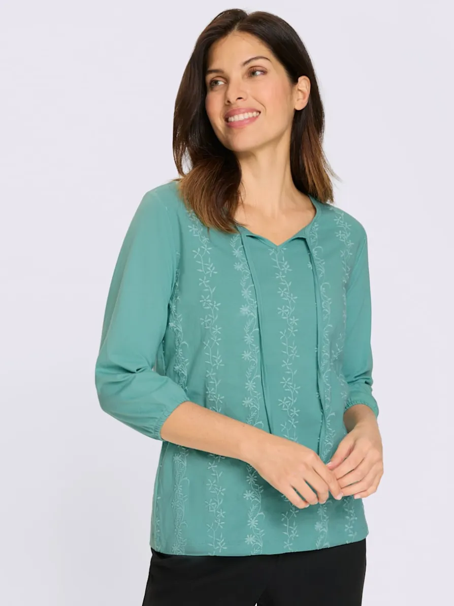 T-shirt à manches 3/4 pur coton