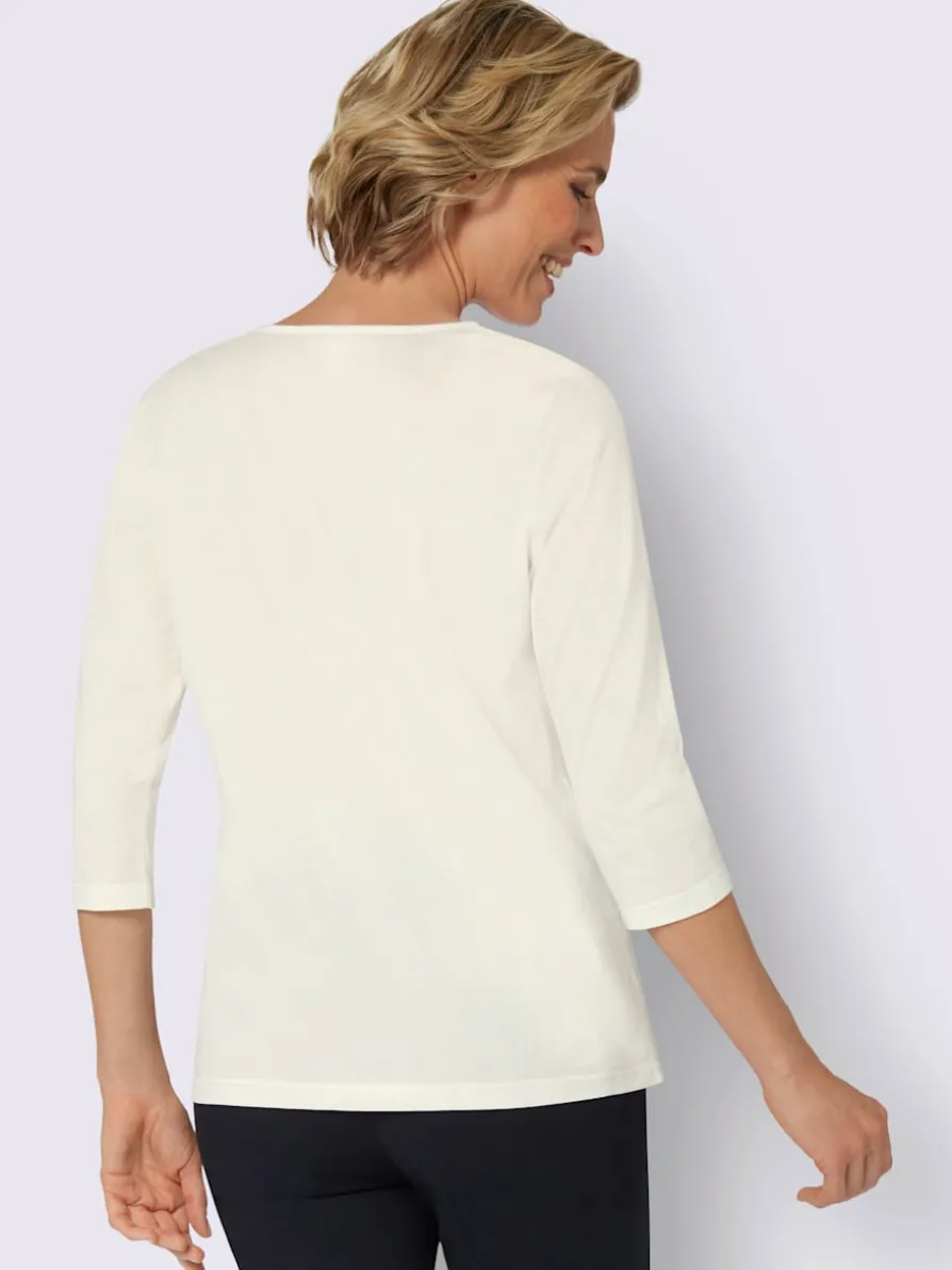 T-shirt à manches 3/4 pur coton