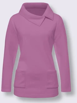 T-shirt polaire col asymétrique
