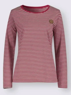 T-shirt rayé détails en qualité lisse