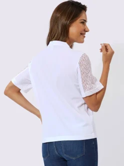 T-shirt traditionnel dentelle fleurie romantique