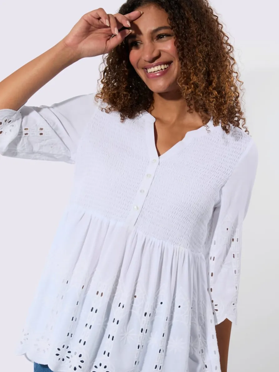 Tunique en dentelle pure viscose