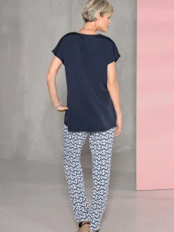 Tunique femme chic à mancheron et col rond