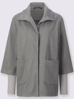 Veste bords-côtes confortables aux manches
