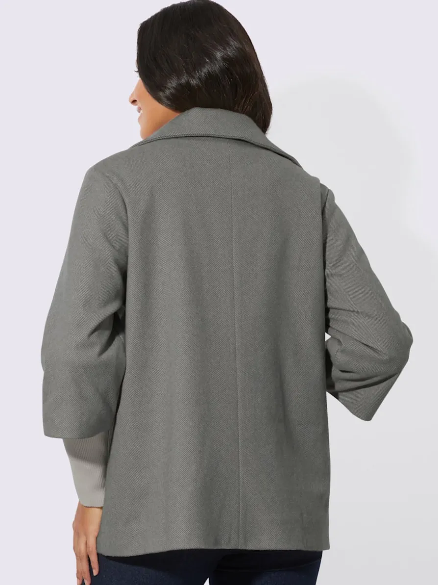 Veste bords-côtes confortables aux manches