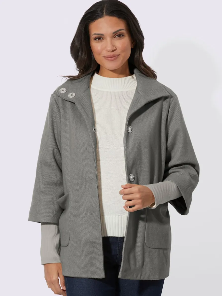 Veste bords-côtes confortables aux manches