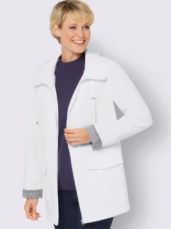 Veste capuche à doublure rayée