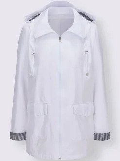 Veste capuche à doublure rayée