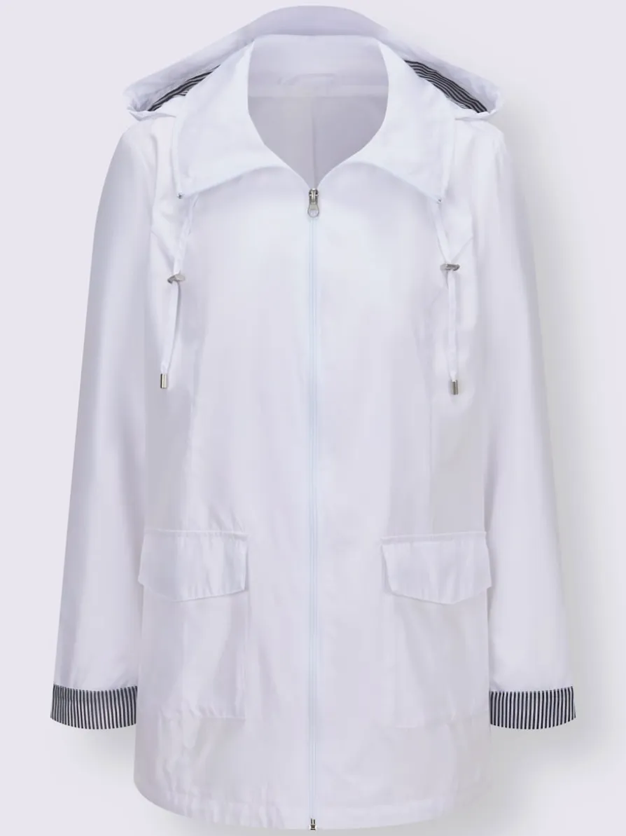 Veste capuche à doublure rayée