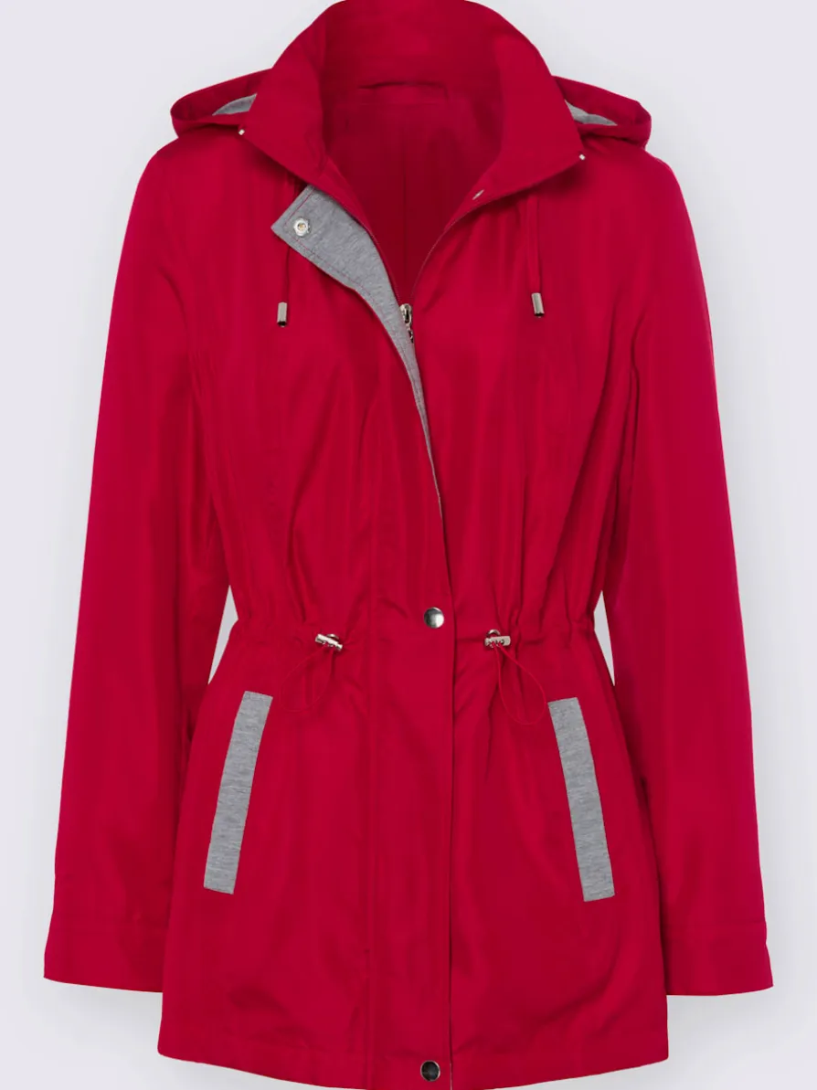 Veste de loisirs capuche amovible réglable en largeur