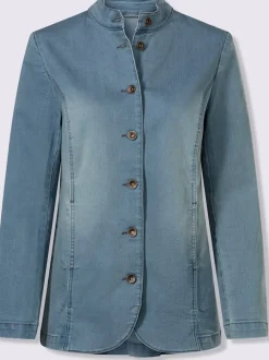 Veste en jean coutures princesse structurantes