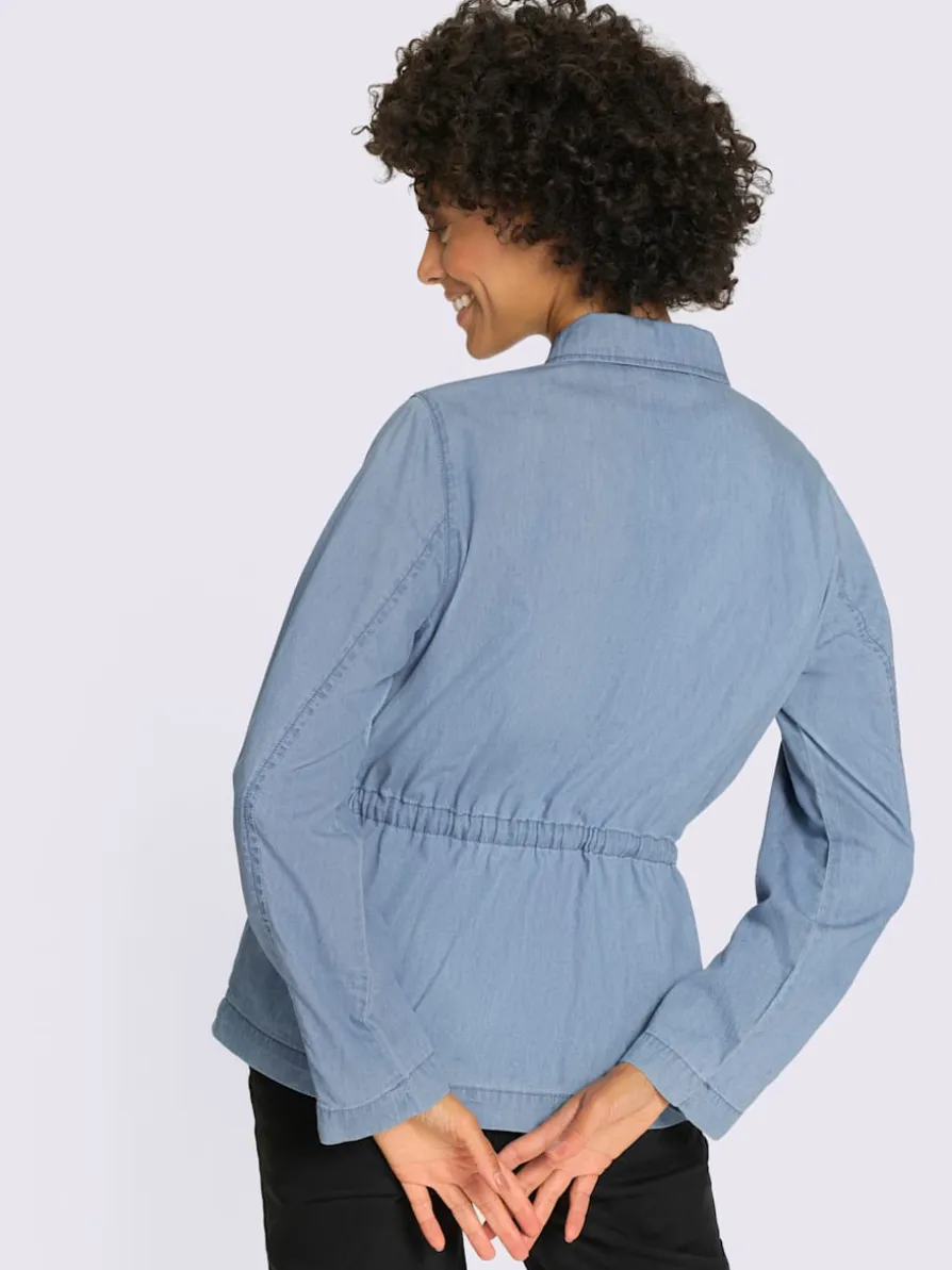 Veste en jean fermeture à glissière