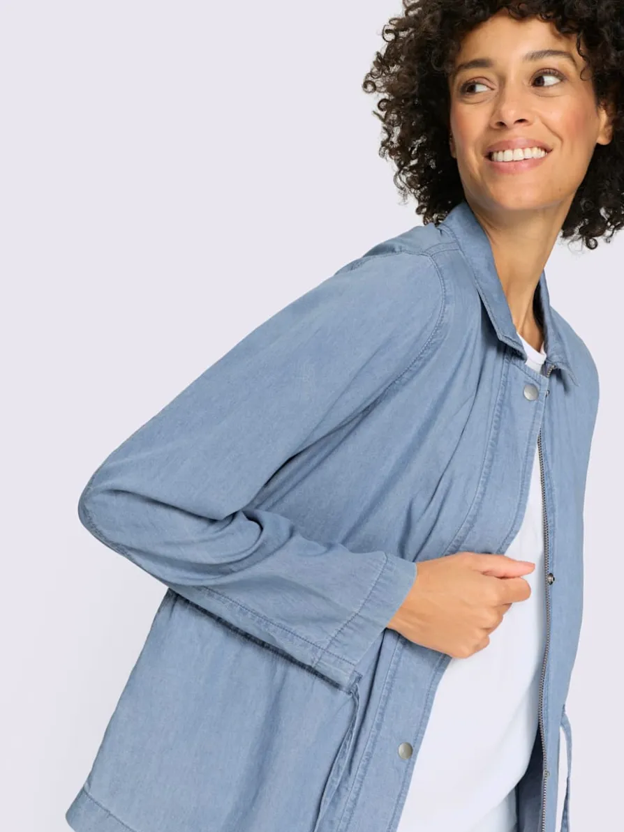 Veste en jean fermeture à glissière