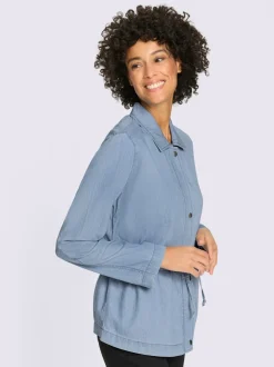 Veste en jean fermeture à glissière