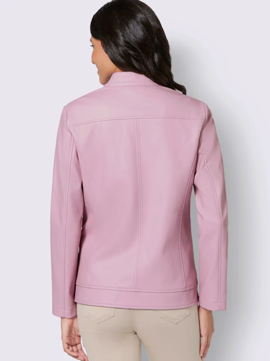 Veste en synthétique imitation cuir souple