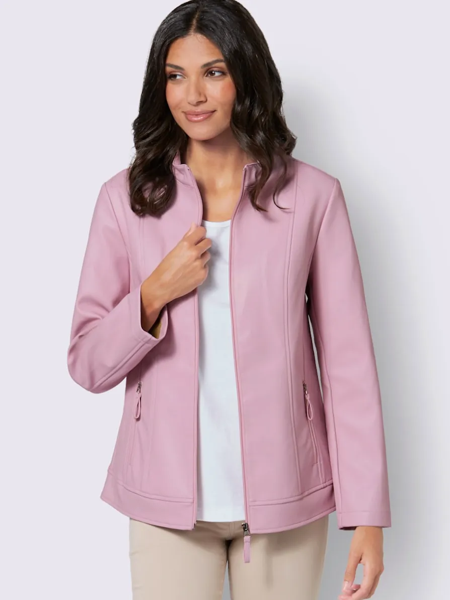 Veste en synthétique imitation cuir souple