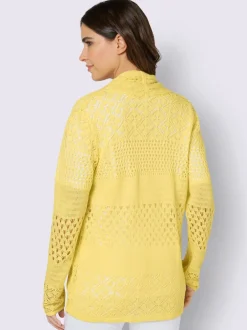 Veste en tricot ajouré motif ajouré intégral