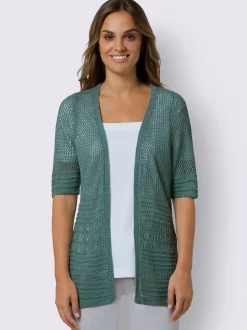 Veste en tricot ajouré motif ajouré intégral