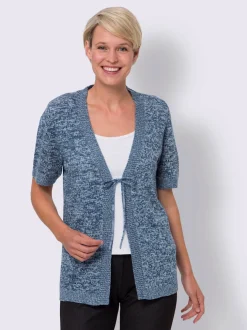 Veste en tricot ajouré motif ajouré léger