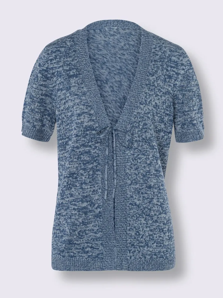 Veste en tricot ajouré motif ajouré léger