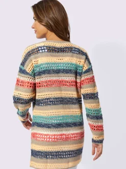 Veste en tricot ajouré motif ajouré léger