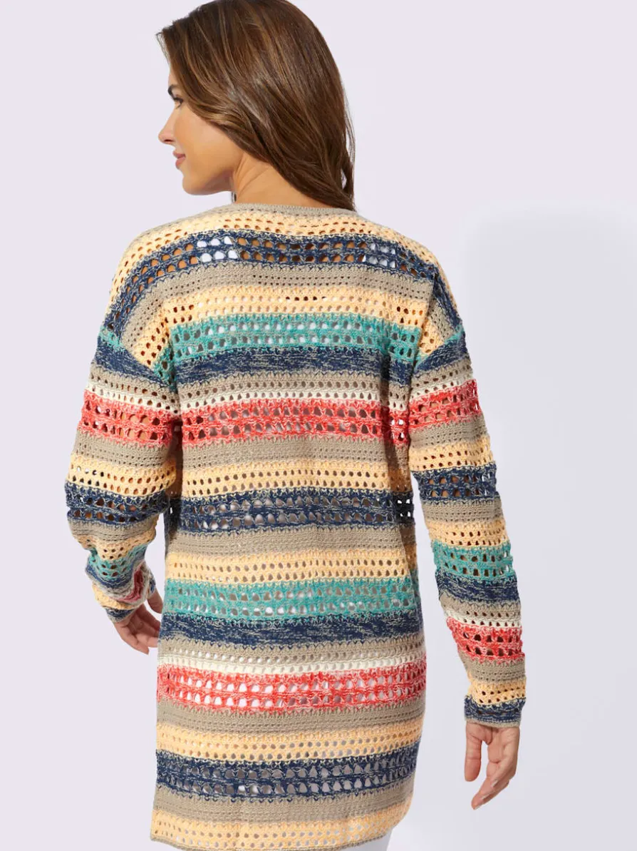 Veste en tricot ajouré motif ajouré léger