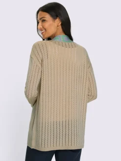 Veste en tricot ajouré motif ajouré léger