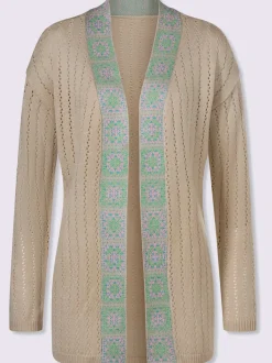 Veste en tricot ajouré motif ajouré léger