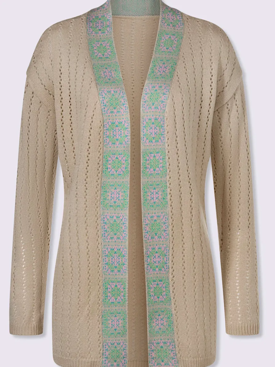 Veste en tricot ajouré motif ajouré léger